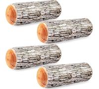4 Pack Decorative Round Throw Pillows, 3D Digital Print Comfortable Wood Log Pillow, Funny Cute Wood Stump Pillow Cylinder Floor Cushion for Home,Couch,Sofa,Bedroom,Living Room Decor,Trunk, 40x15cm