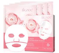 4 Pack Deep Hydration Collagen Face Mask - Anti Wrinkle Lifting Real Deep Overnight Hydrating Collagen Face Mask - Soothing Skincare Pore Minimizing for Fine Lines & Wrinkles