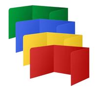 4-Pack Desk Divider Foldable U-Shaped Partition for Classroom & Office Colorfulfor Study & Work Ideal for Schools & Libraries