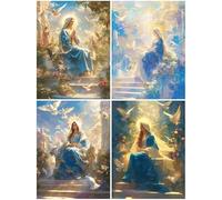 4 Pack Diamond Art Beauty 27x39inch / 100x70cm, 2025 New Diamond Art Kits Adults, Crystal Paintings Arts and Crafts for Adults, Cross Stitch Painting Crafts Pictures Embroidery Kit Mysterious S862-Y