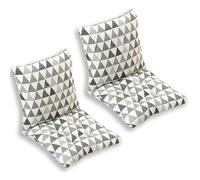 4-Pack Dining Chair Cushs with Ties and Back Support table Kitchen Seat Pads Slish Patterned Pillows (45x45cm Set of 2)