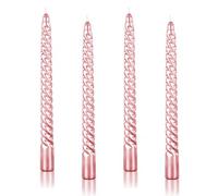 4 Pack Dinner Candles, Pink Tapered Candle, Tall Candles Long Burning Unscented Dripless, Table Decor for Men & Women Pink Candle Sticks Candles for Table Decor Dining Weddings Home Party Supplies
