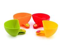 4 Pack Dip Clips Bowl Plate Clip-on Holder, Assorted Dip Clip Container Dish for Sauce, Salt Vinegar Sugar Flavor Spices Bowl/random Colour