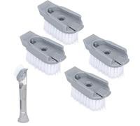 4 Pack Dish Brush Refills Compatible with Scrub Daddy Dish Wand, Replacement Heads for Soap Dispensing Brushes, Heavy Duty Brush Cleaning Head Fits Soap Dispensing Handle for Kitchen Cleaning