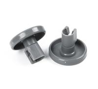 4-Pack Dishwasher Lower Basket Wheels for Zanussi for Favorit Progress for QUELLE Models - Dark Gray, 40 x 40 x 8 mm, Plastic Replace