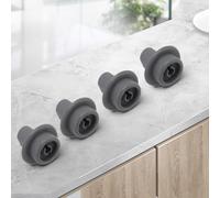 4-Pack Dishwasher Top Basket Castor Wheels for Favorit, & Zanussi Dishwashers - ABS Plastic, Heat-Resistant to 100°C, Gray, 2.3 x 2.3