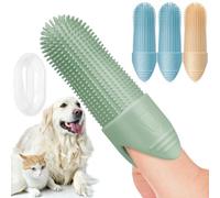 Dog Toothbrush, 4 Pack Dog Tooth Brush, 360° Cleaning Finger Toothbrush for Dogs, Food Grade Silicone Dog Finger Toothbrush Fits Most Fingers, Toothbrush for Dogs & Cats Dental Care