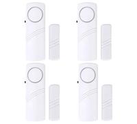 4 Pack Door Alarms for Home Security Magnetic Intrusion Sensors Chime for Kids Safety Wireless Intruder Window Alarm Protection 90 Decibel Burglar Bell Alert for Home Office Shop Garage Easy Install