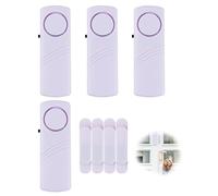 4 Pack Door and Window Alarms for Home Security, Wireless Door Alarm Sensor Kit for Kids Safety Door Sensor Alarm, Loud 120dB Magnetic Window Alarms for Security in Home, Office, Dorm, Garage