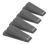 4 Pack Door Stoppers for Bottom of Door, Gray Door Stops, Rubber Door Stopper Wedge, Sturdy Stackable Door Stops for Floor