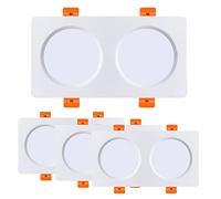 4 Pack Double Head Recessed Downlights 10W-36W Square Spot Lights 85~6000K Kitchen Ceiling Lights Flush MountAnti Glare Recessed LightBlack/White,A-14W