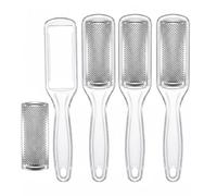 4-Pack Double Sided Foot Files with Built in Collector Hard Skin Remover with Rough & Smooth Surfaces Foot Scraper and Dead Skin Remover for Home Pedicure, Assorted Colors for Women and Men