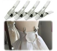 4 Pack Dress Clips Clothing Clamps for Fitting Bridal Seamstress Mannequin Bustle Clips for Wedding Dress Train Heavy Duty Fixed Clamp Wedding Photographer Fashion Designers Dress Makers (1.97 inch)
