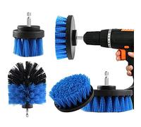 4 Pack Drill Brush Power Scrubber Cleaning Brush Attachment Set All Purpose Drill Scrub Brushes Kit, Great for Pool Tile, Bathroom Toilet, Ceramic Marble Car Automotive (yellow) (Blue)