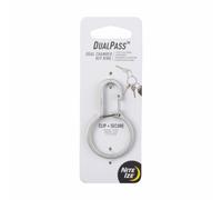 4 Pack - DualPass Dual Chamber Key Ring, Carabiner Clip - DDK-11-R3