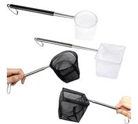 4-Pack Durable Aquarium Fish Nets - Small Tank & Pond Cleaning Nets for Kids/Adults (10" & 12" Sizes, Multi-Purpose Use