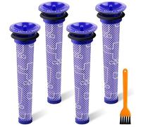 4 Pack Dyson Filter Replacement V6 V7 V8 DC58 DC59 Animal Absolute Cordless Vacuum Cleaner Parts Washable Pre Filters or Dyson Vacuum, Compare to Part#965661-01