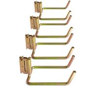 4 Pack E Track Heavy Duty Shovel Hanger, Large Steel Tool Hook Double J Hook for Store Long Handled Tools in Trailers, Trucks, Vans, Warehouses, Garages, Workshop, Garden Tools Organizers Storage