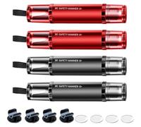 4 Pack e users, travel hair care accessor Car Window Breaker Seatbelt Cutter, filter removal, road trip Escape Glass Hammer with 4 Mount Holders 4 Testing Glass for Auto filter removal, road trip