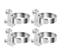 4 Pack Earth Bonding Clamps, 8-52mm Adjustable Stainless Steel Pipe Clamps | Helps Keep Conductor Connections Stable | Clean Conductive Metal Surfaces | Tubular Supports | Check Diameter Before Fitting