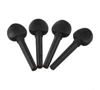 4-Pack Ebony Violin Pegs for Standard and Fractional Violins Including 4/4 3/4 1/2 1/4 and 1/8 Sizes (1/2)