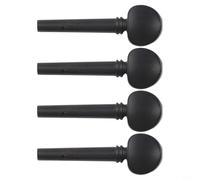 4-Pack Ebony Violin Pegs for Standard and Fractional Violins Including 4/4 3/4 1/2 1/4 and 1/8 Sizes (1/8)