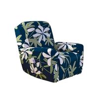 4 Pack Elastic Furniture Covers Vibrantded Flower Designs Full Wrapping Protections Pilling Proof for Single Seating Stretch Sofa Cover