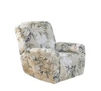 4 Pack Elastic Furniture Covers Vibrantded Flower Designs Full Wrapping Protections Pilling Proof for Single Seating Stretch Sofa Cover