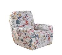 4 Pack Elastic Furniture Covers Vibrantded Flower Designs Full Wrapping Protections Pilling Proof for Single Seating Stretch Sofa Cover