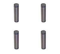 4 Pack Elegant Wall Mounted Door Stop in Dark Bronze Finish - Solid Brass & Rubber Stopper