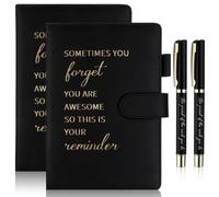 4 Pack Employee Appreciation Gifts Set - 2 Inspirational A5 Leather Notebooks 2 Motivational Pens Thank You Gifts for Colleagues Coworkers Staff Nurse Students Teachers Friendship Leaving Gifts