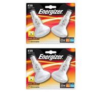 4 Pack Energizer 20W (25W) Traditional Bulbs, R39 Reflector, 100% Dimmable Lamps, E14 Ses, 235Lm, 2700K Warm White