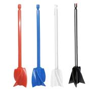 4 Pack Epoxy Resin Mixing Drill Attachment Paddle for Paint Ceramic Glazes Stains, ABS Material, 16.5 x 3.5 cm, Compatible with Electric Drills, Black/White/Red/Blue