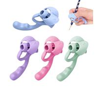 4 Pack Ergonomic Pencil Grips, Soft TPR Aids for Right & Left Handed | Reduces hand fatigue for extended writing; fits most pens pencils markers, ideal for office college home and daily use.