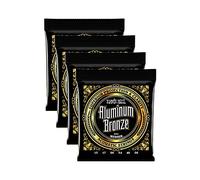 4 PACK Ernie Ball Aluminum Bronze Acoustic Guitar Strings Light