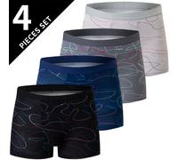 4 Pack Europe and America Size MEN'S Solid Color Sexy Boxer Underwear Antibacter