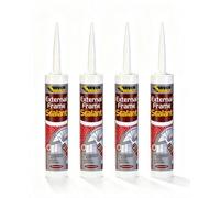 4 Pack Everbuild External Frame Sealant Weatherproof Overpaintable Window Door Upvc Timber Aluminium