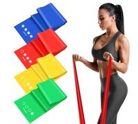 4 Pack Exercise Resistance Bands; Set with 4 Resistance Levels; Exercise Bands Resistance For Women And Men. Ideal For Strength Training, Yoga, Pilates