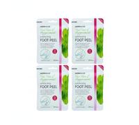 4 Pack Exfoliating Foot Peel Mask for Soft Smooth Feet - Professional Callus Remover & Dead Skin Peeling Treatment - Foot Mask Booties for Dry Cracked Heels with Tea Tree & Aloe Vera - Men & Women