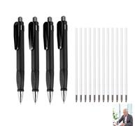 4 Pack Extra Large Ballpoint Pens with 12 Refills, Easy Grip Jumbo Pen, 1.0mm Retractable Chunky Pens for Elderly Weighted Jumbo Pen Wide Barrel Comfort Writing Pen for Office School Adults Seniors