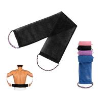 4 Pack Extra-Long African Exfoliating Net Sponges with Rope Handles, 31.5" Reusable Bath Wash Cloths for Daily Shower & Spa, Ideal for Men & Women (Black, Purple, Blue, Pink)