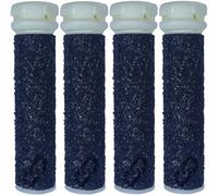 [4 Pack] Extreme Micro Pedi Rollers Super Highest Coarse - Replacement Heads Mineral Callus Remover Compatible with Emjoi Refill for Excess Rough Callus