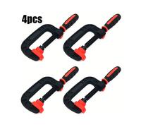 4-Pack F Clamps 2Inch Plastic Bar Clamp Set for Woodworking, Metalworking, DIY, Light Duty Work