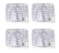[4 Pack] Fairy String Lights, 100LED 10M 8 Modes USB Powered Remote Control Copper Wire Decorative String Lights with Timer for Bedroom, Party, Wedding, Christmas