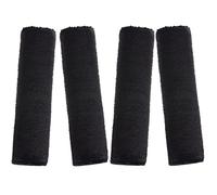 4 Pack Faux Sheepskin Car Seat Belt Pads Seatbelt Protector Soft Comfort Seat Belt Shoulder Strap Covers Harness Pads Guard Neck and Shoulder (Black)