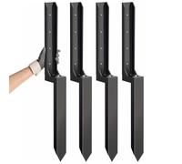 4 Pack Fence Post Anchor Repair Kit,Heavy Duty Ground Spike,Metal Fence Post Nails,Fixer Anchor Ground Spike for Repair Tilted or Broken Wooden Fence Posts