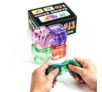 4 Pack Fidget Toys Squishy Stress Cube -Ice Cube Sensory Ball,Squishy Stress Relief Toys, Autism Fidget, Classroom Prize, Squishy Fidget Toys, Stress Balls for Adults & Kids