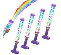 4 Pack Fireworks Water Blaster Squirt Guns for Kids & Adults, LED Creativity Squirt Water Blaster Guns Pops Like Magic Firework Spray Toys for Backyard Beach Birthday Party Outdoor Games