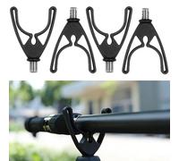 4 Pack Fishing Rod Pod & Bank Sticks Set with V-Back Butt Rests, Heavy Duty Durable Construction for Carp Fishing, Stable Support Fits All Rod Pods & Bank Sticks