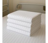 4 Pack Fitted Hospital Bed Sheets with Elastic All Around for a Double Brushed Ultra Soft Breathable 100% Microfiber Sheets, 36” x 84” x 12”